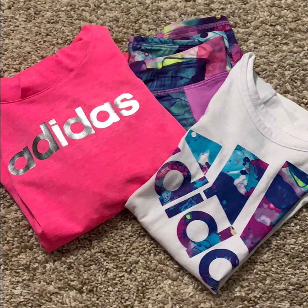 Girls Splatter Adidas Set